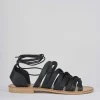 Sandali tacco 1cm pelle nero