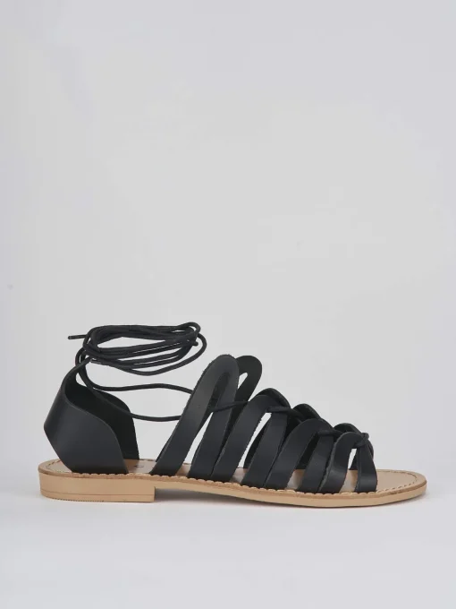 Sandali tacco 1cm pelle nero