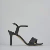 Sandali tacco 7cm pelle nero