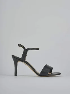 Sandali tacco 7cm pelle nero