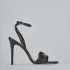 Sandali tacco 10cm pelle nero