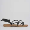 Sandali tacco 1cm pelle nero
