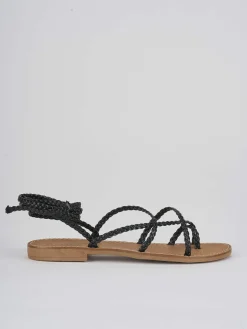 Sandali tacco 1cm pelle nero