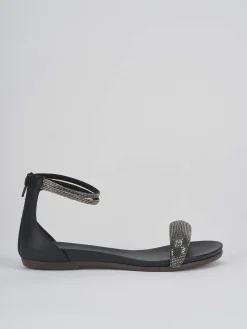 Sandali tacco 1cm pelle nero
