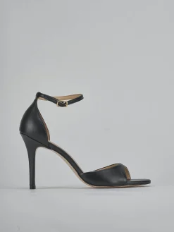 Sandali tacco 9cm pelle nero