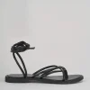 Sandali tacco 1cm pelle nero