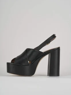 Sandali tacco 11cm pelle nero