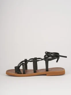 Sandali tacco 1cm pelle nero