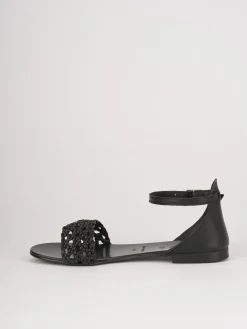 Sandali tacco 1cm pelle nero