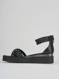 Sandali tacco 3cm pelle nero