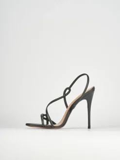 Sandali tacco 12cm pelle nero