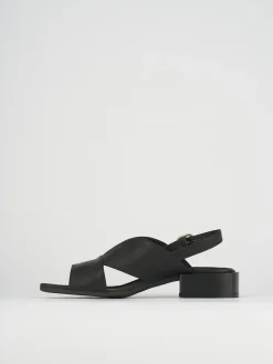 Sandali tacco 5cm pelle nero