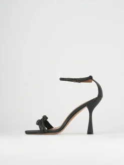 Sandali tacco 9cm pelle nero