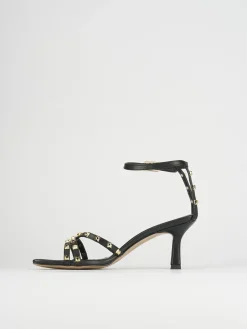 Sandali tacco 7cm pelle nero