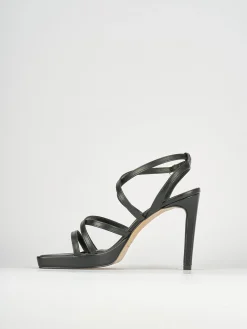 Sandali tacco 8cm pelle nero