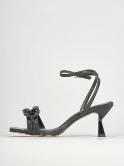 Sandali tacco 5cm pelle nero