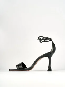 Sandali tacco 9cm pelle nero