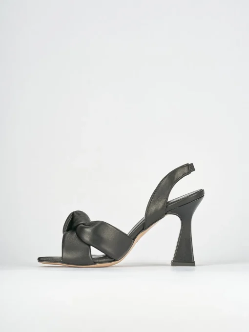 Sandali tacco 9cm pelle nero