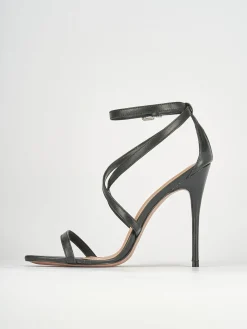 Sandali tacco 11cm pelle nero