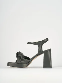 Sandali tacco 10cm pelle nero