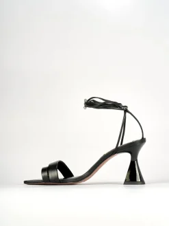 Sandali tacco 8cm pelle nero
