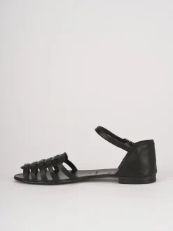 Sandali tacco 1cm pelle nero