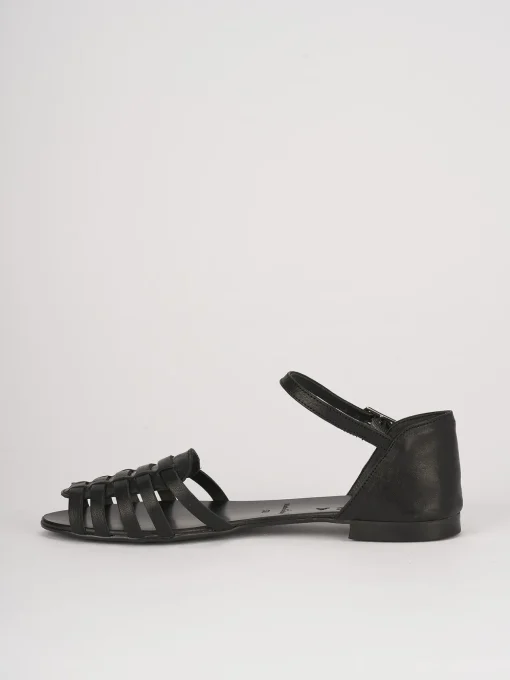 Sandali tacco 1cm pelle nero