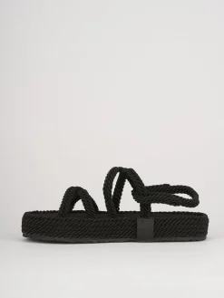 Sandali tacco 3cm pelle nero