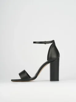 Sandali tacco 8cm pelle nero