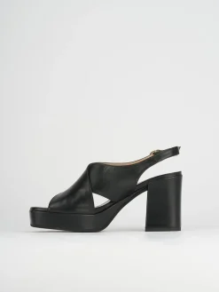 Sandali tacco 9cm pelle nero