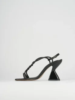 Sandali tacco 10cm pelle nero