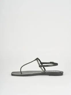Sandali tacco 1cm pelle nero