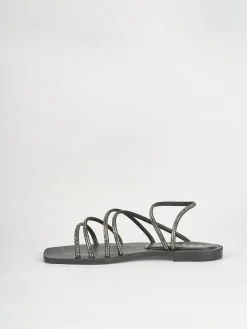 Sandali tacco 1cm pelle nero