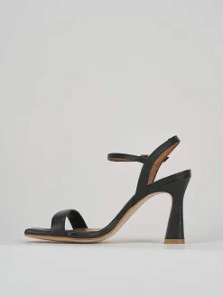 Sandali tacco 8cm pelle nero