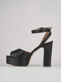 Sandali tacco 11cm pelle nero