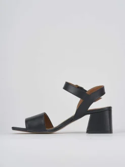Sandali tacco 5cm pelle nero