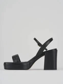 Sandali tacco 8cm pelle nero