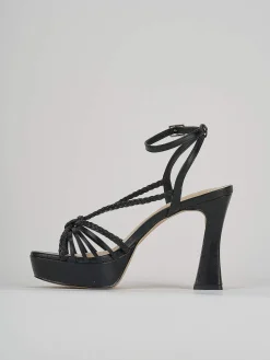 Sandali tacco 11cm pelle nero