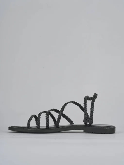 Sandali tacco 1cm pelle nero
