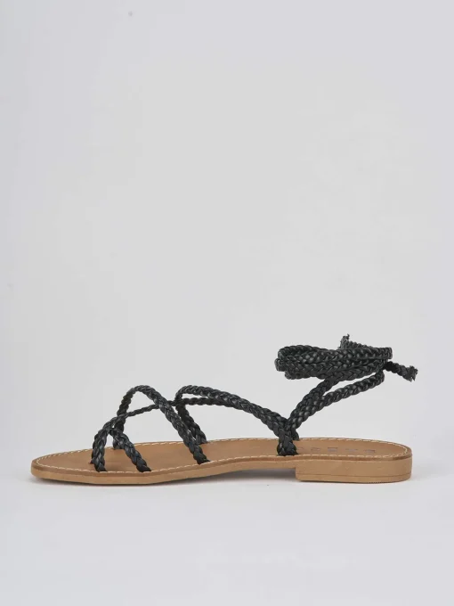 Sandali tacco 1cm pelle nero