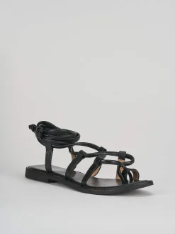 Sandali tacco 1cm pelle nero