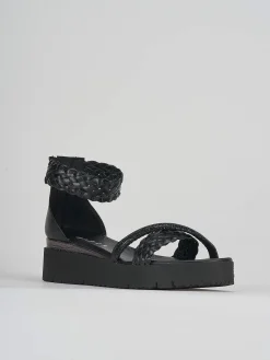 Sandali tacco 3cm pelle nero