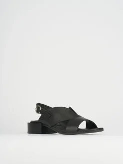Sandali tacco 5cm pelle nero