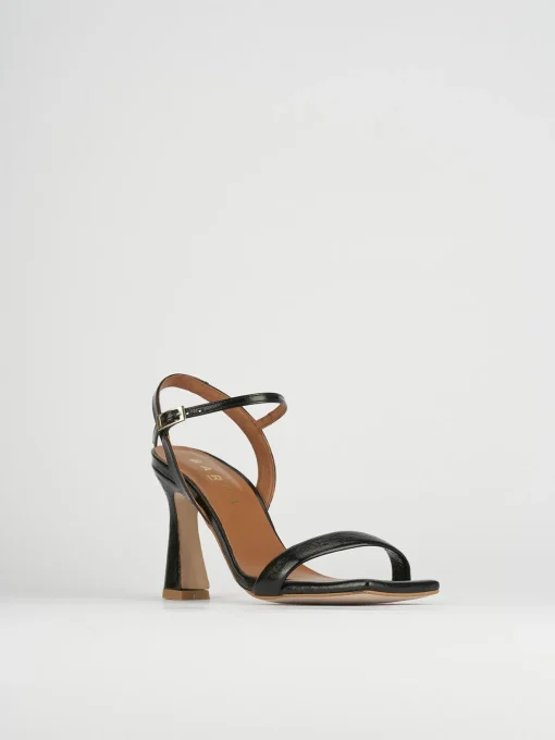 Sandali tacco 9cm pelle nero