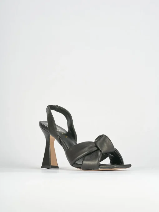 Sandali tacco 9cm pelle nero