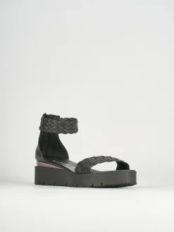 Sandali tacco 1cm pelle nero