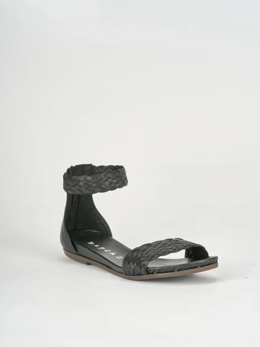 Sandali tacco 1cm pelle nero