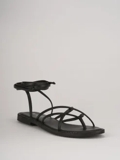 Sandali tacco 1cm pelle nero