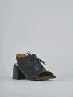 Sandali tacco 6cm pelle nero