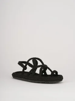 Sandali tacco 1cm pelle nero